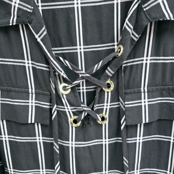 Calvin Klein Lace Up Blouse - Picture 4 of 8